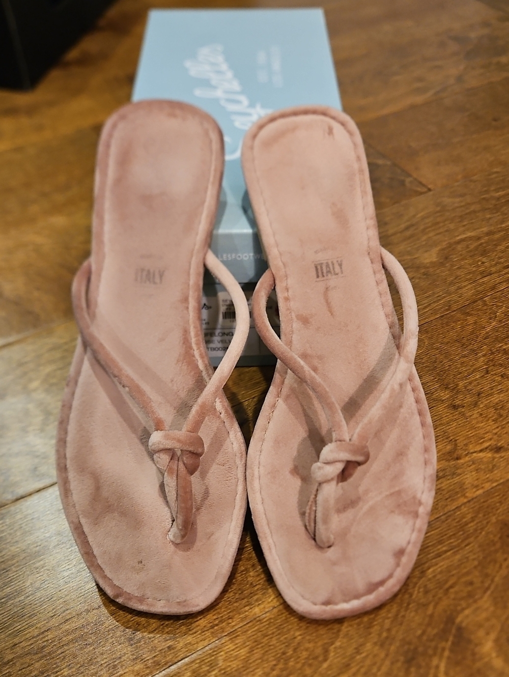 Seychelles Velvet Knot Thong Sandals - Blush Pink